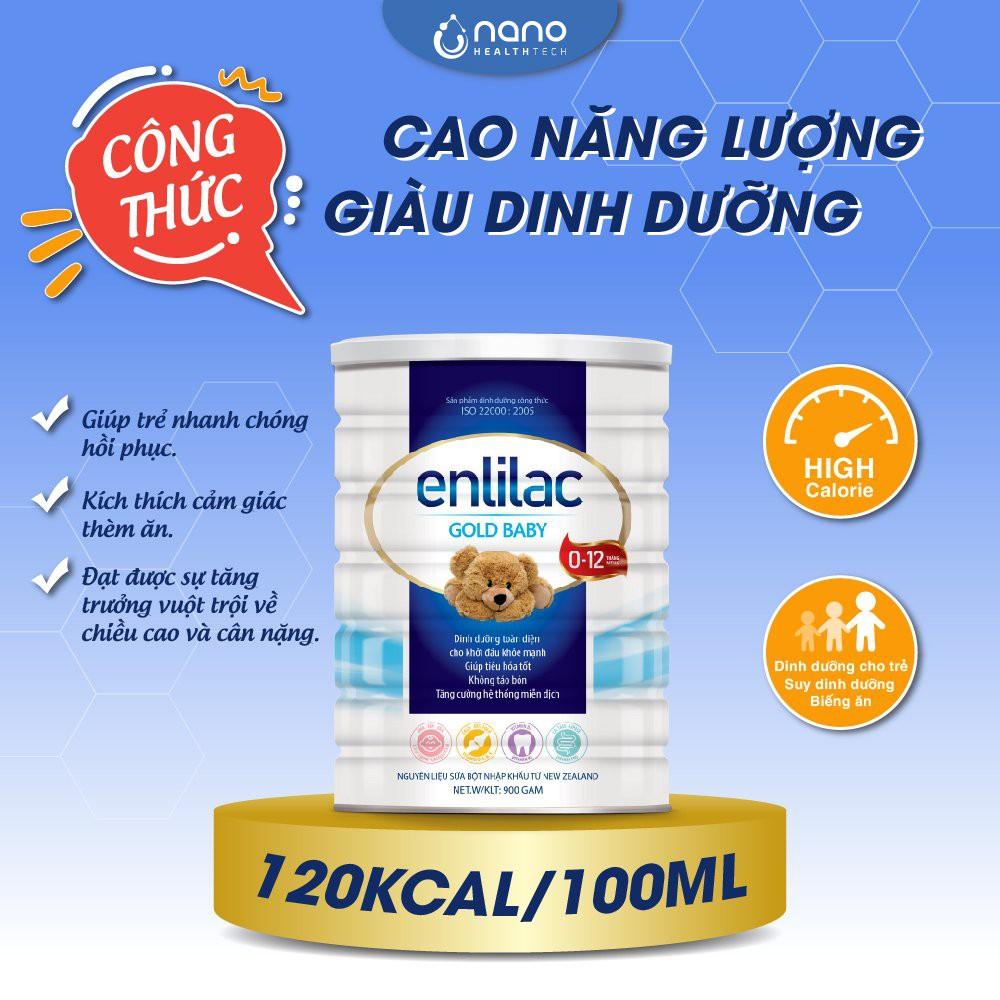 Sữa bột Enlilac Gold Baby - Hộp 400g - 900g bổ sung chất dinh dưỡng thiết yếu cho chế độ ăn hàng ngày của trẻ