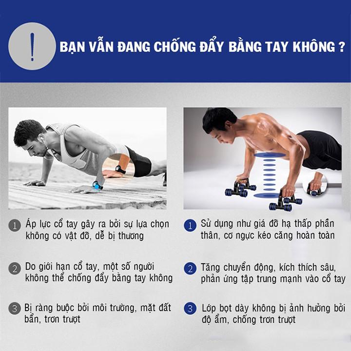 Dụng Cụ Hít Đất Chống Đẩy, Tập Cơ Bụng Chữ U, Dụng Cụ Tập Gym Tại Nhà Tiện Lợi