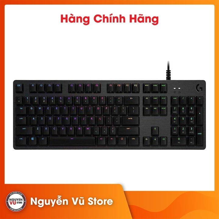 Bàn phím game cơ học Logitech G512 - RGB Lightsync, 3 loại GX Switch, vật liệu cải tiến, cổng USB 2.0 - Hàng chính hãng