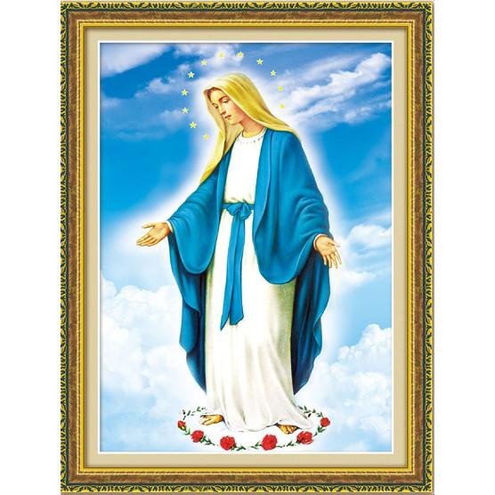 Tranh Đính Đá ĐỨC MẸ BAN ƠN . Kích Thước: 70cm x 50cm