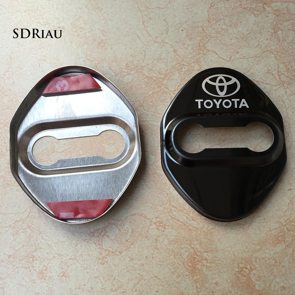 Bộ 4 Miếng Inox Bảo Vệ Khóa Cửa Xe Hơi Toyota Camry Corolla