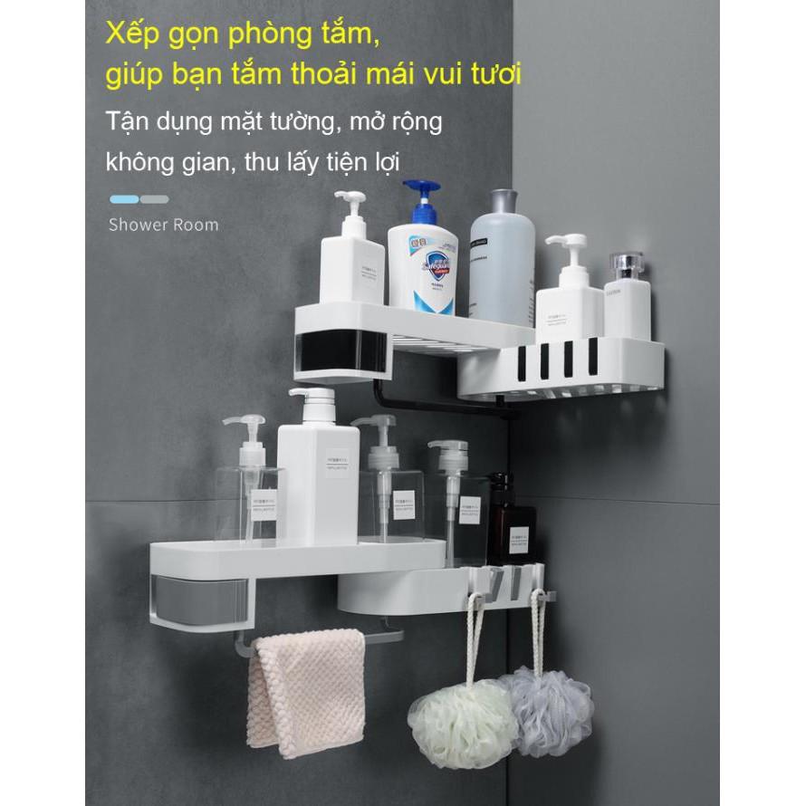 Kệ để đồ đa chức năng xoay linh hoạt không cần khoan bắt vít