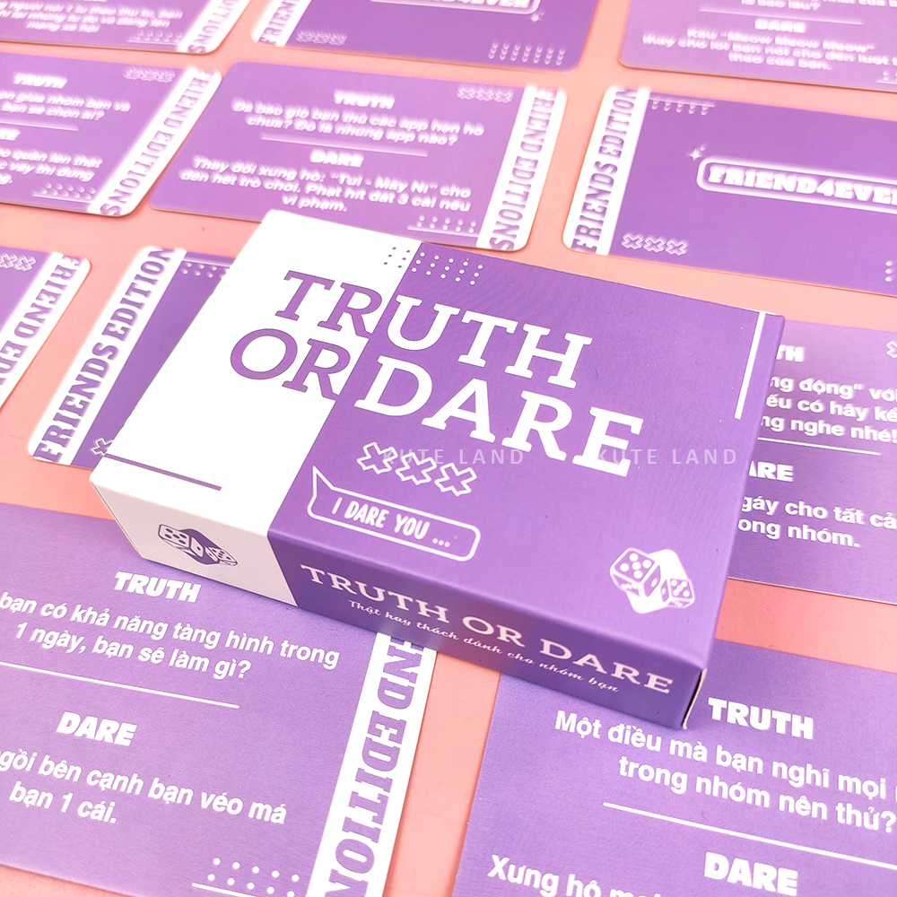 Bài Truth Or Dare Drinking Game Nói hay làm 55  lá bài dành cho nhóm bạn