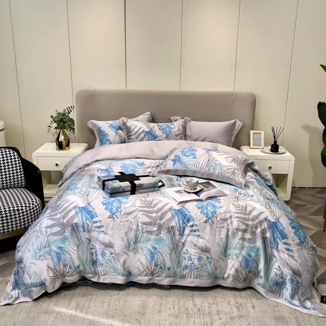 Bộ ga gối lụa TENCEL 60S hoạ tiết