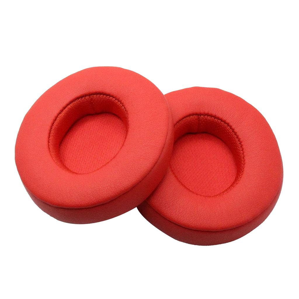 2Pair Ear Pads Cushions Replacement for Beats Solo 2 Solo 3 Red & Black