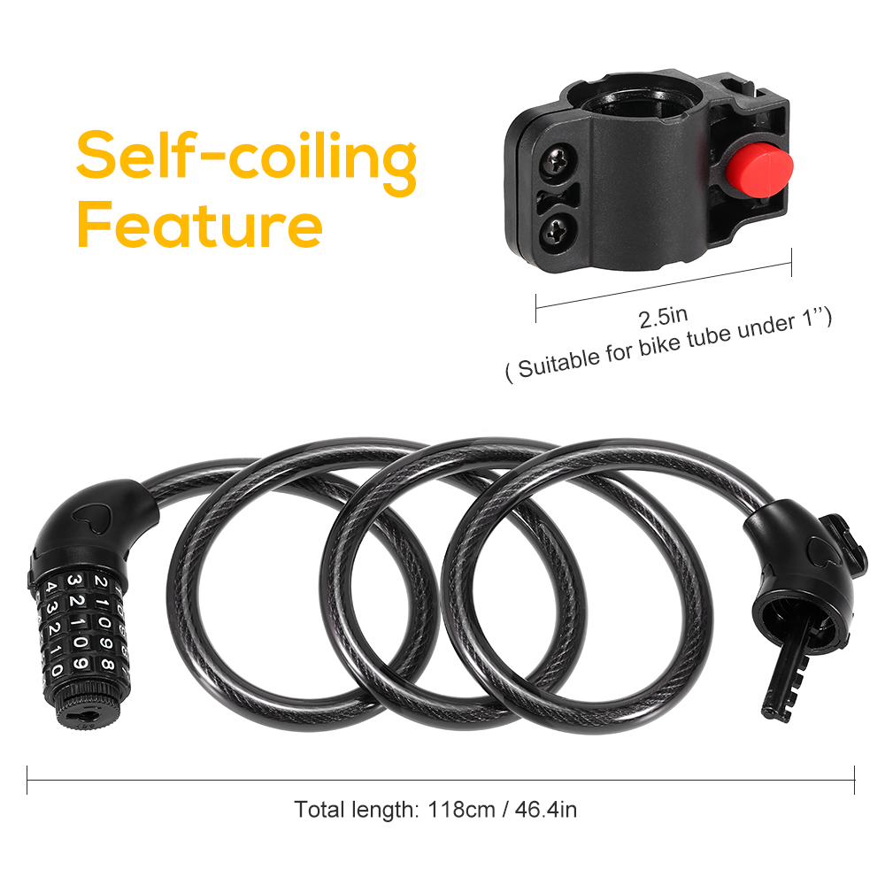 Khóa Chống Trộm Mật Khẩu 5 Số Chống Cắt Dây An Toàn Cho Xe