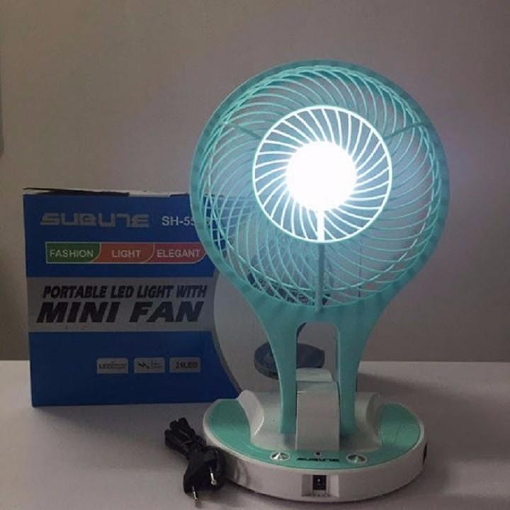 quạt minifan tích điện cực mạnh có đèn