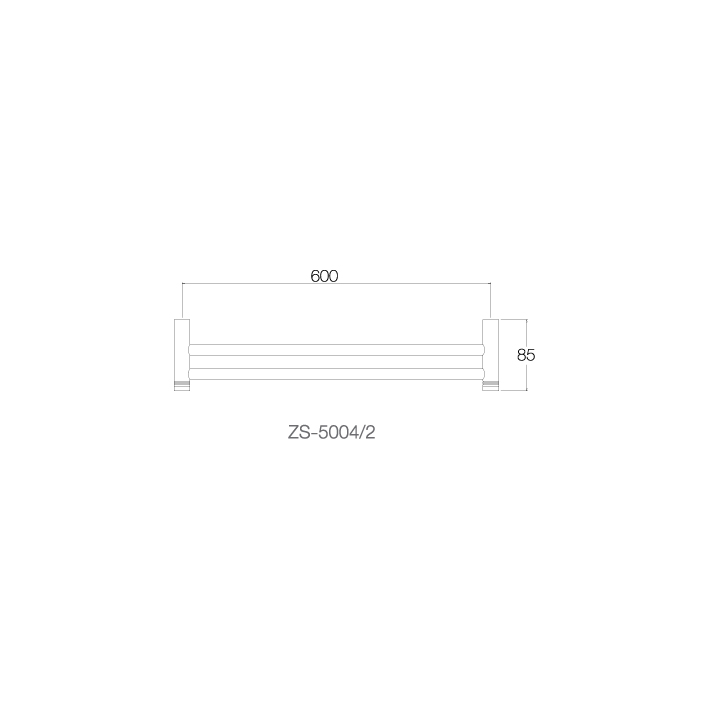 Thanh treo khăn 60cm INOX SUS 304 ZS-5004-2 