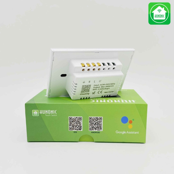 Công tắc wifi Hunonic 1 nút việt nam điều khiển bật tắt từ xa