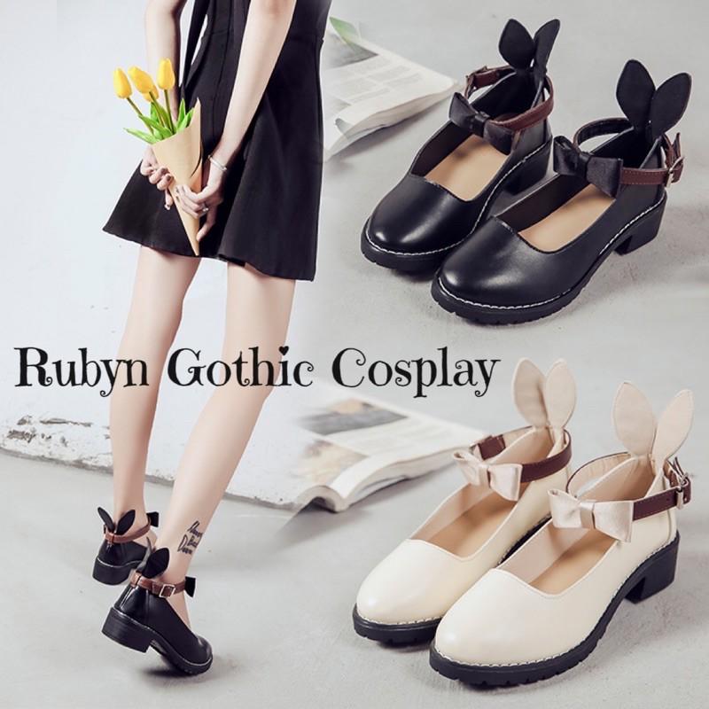 Giày Búp Bê Lolita Nơ Thỏ phong cách cosplay ( Size 35 - 39 )