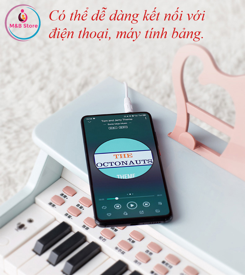 Đồ Chơi Đàn Mini Piano Cao Cấp - KUB, Đèn LED Hướng Dẫn, Âm Thanh Cực Hay