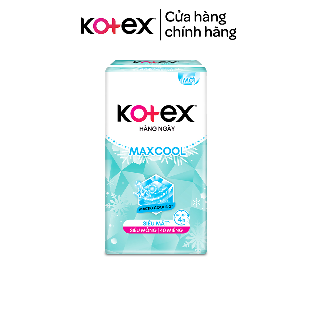 Băng vệ sinh Kotex Maxcool hằng ngày kháng khuẩn 40 miếng.