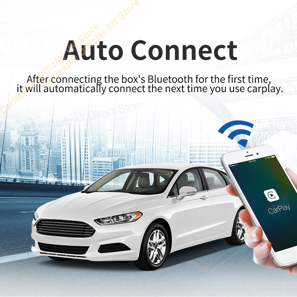 Carlinkit CPC200-AutoKit (MỚI NHẤT)-Bộ Adapter chuyển đổi Apple Carplay có dây sang Apple Carplay không dây cho xe hơi màn Android