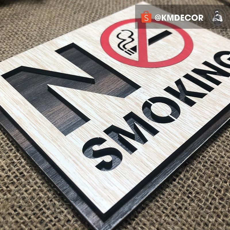 Biển gỗ CARINA TTB202- No Smoking- Cấm hút thuốc F02