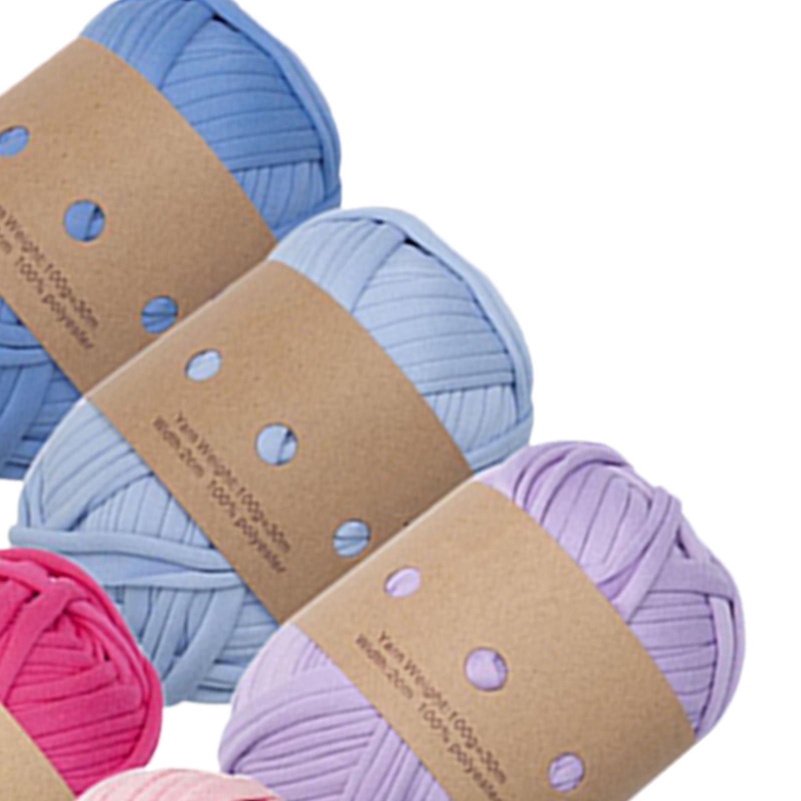 6x Knitting Yarn Set Crochet Baskets Throw Blanket Pet Bed Fabric Cloth Yarn