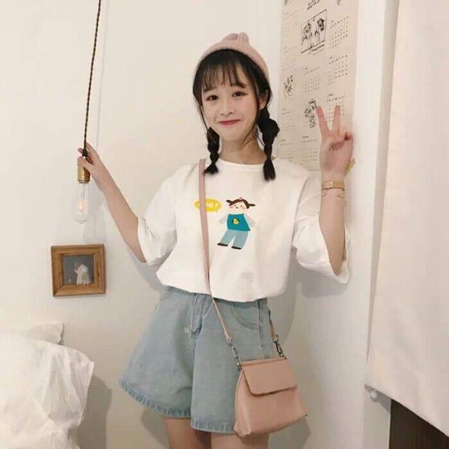 Áo kiểu, áo kiểu nữ, áo kiểu uzzlang, áo thun, áo thun nữ áo thun tay lỡ, áo thun unisex from rộng nam nữ