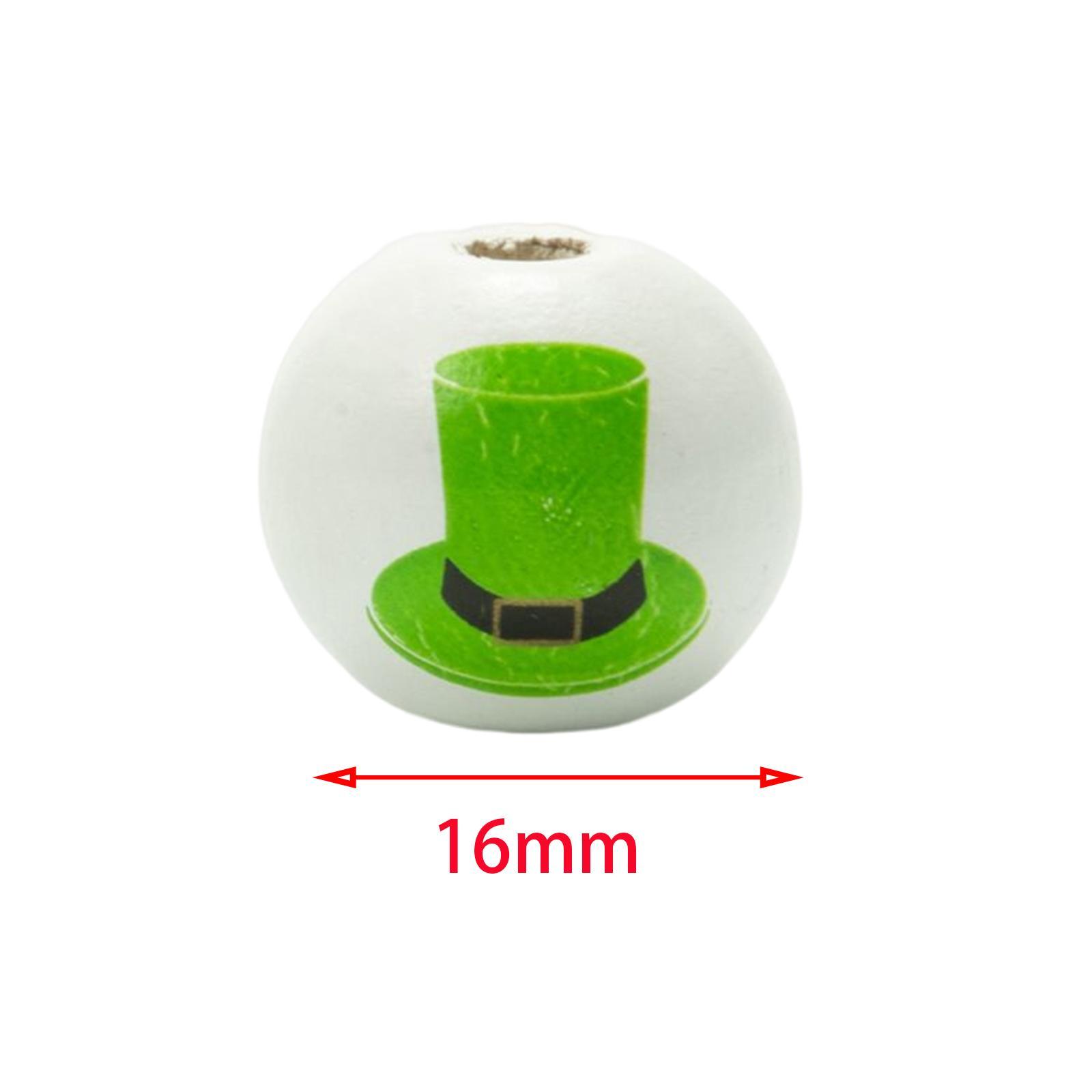 10Pcs ’S Day Wooden Beads smooth Polished for Handicrafts