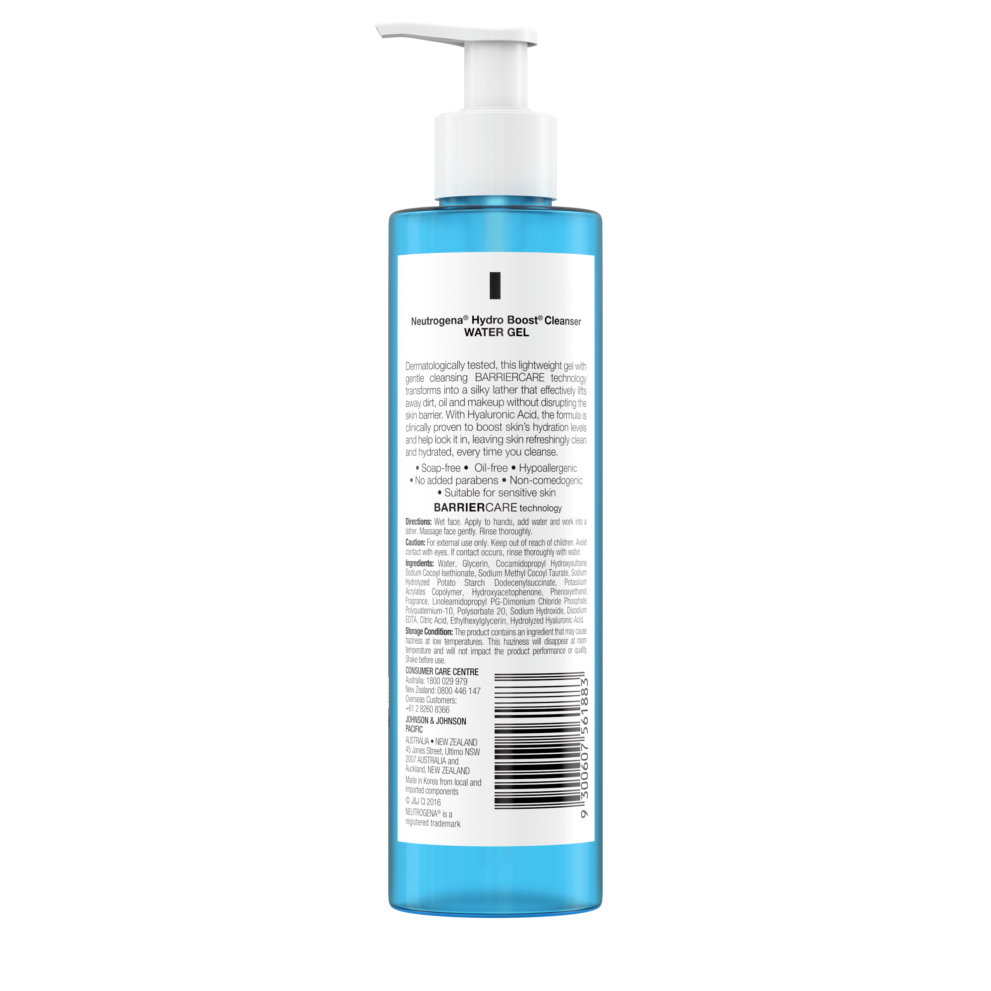 Gel Rửa Mặt Dịu Nhẹ Làm Sạch Sâu Neutrogena Hydro Boost Cleanser Water Gel - Dung tích 145ml