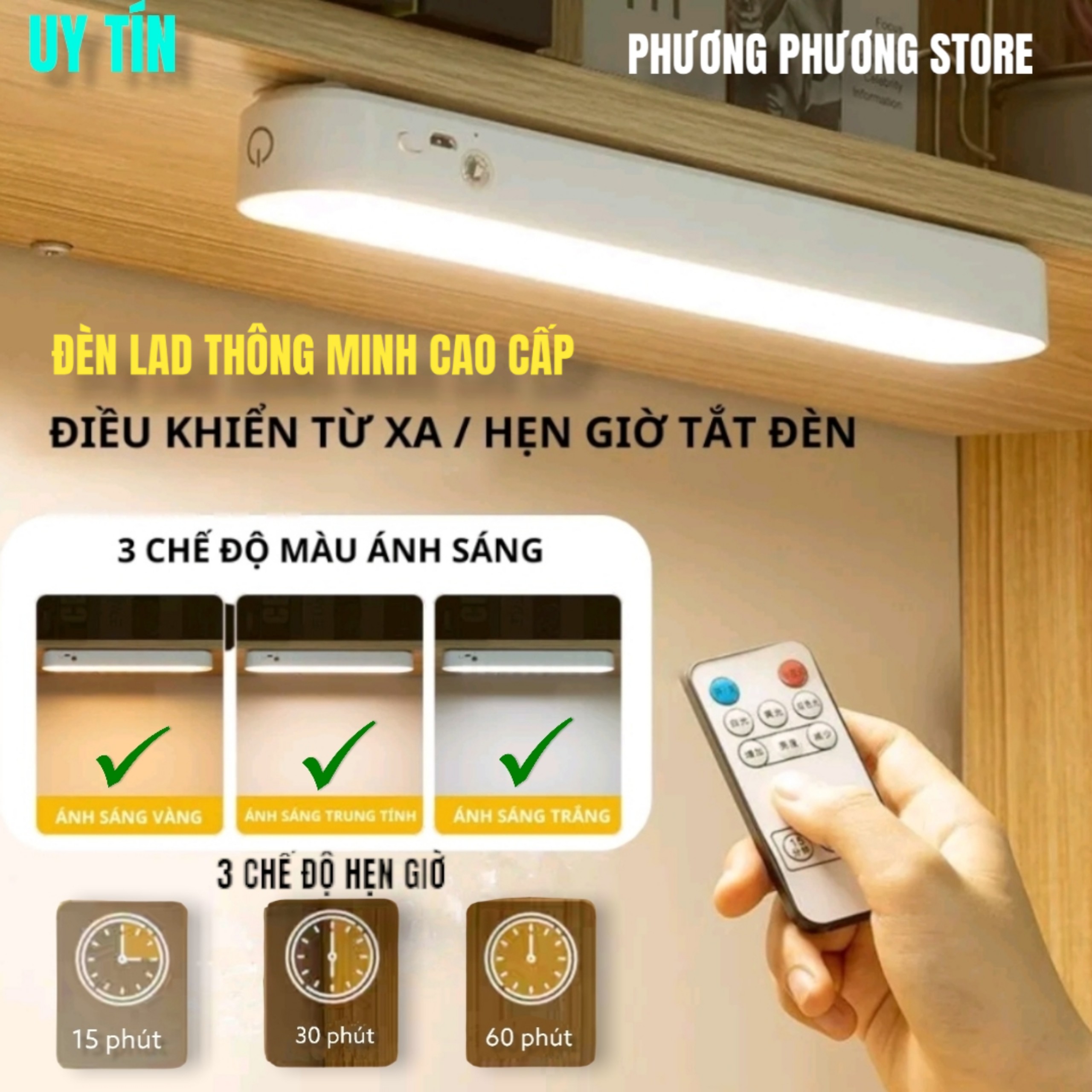 Đèn Led Treo Không Dây 1800 mAh LKESBO 1170 Cảm Ứng Dán Tường Gắn Nam Châm 3 Chế Độ Sáng - 3 Chế Độ Hẹn Giờ Hàng Chình Hãngj