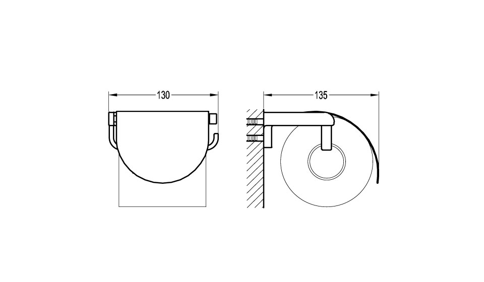 Móc treo giấy vệ sinh có nắp chụp Arden - FH8977C