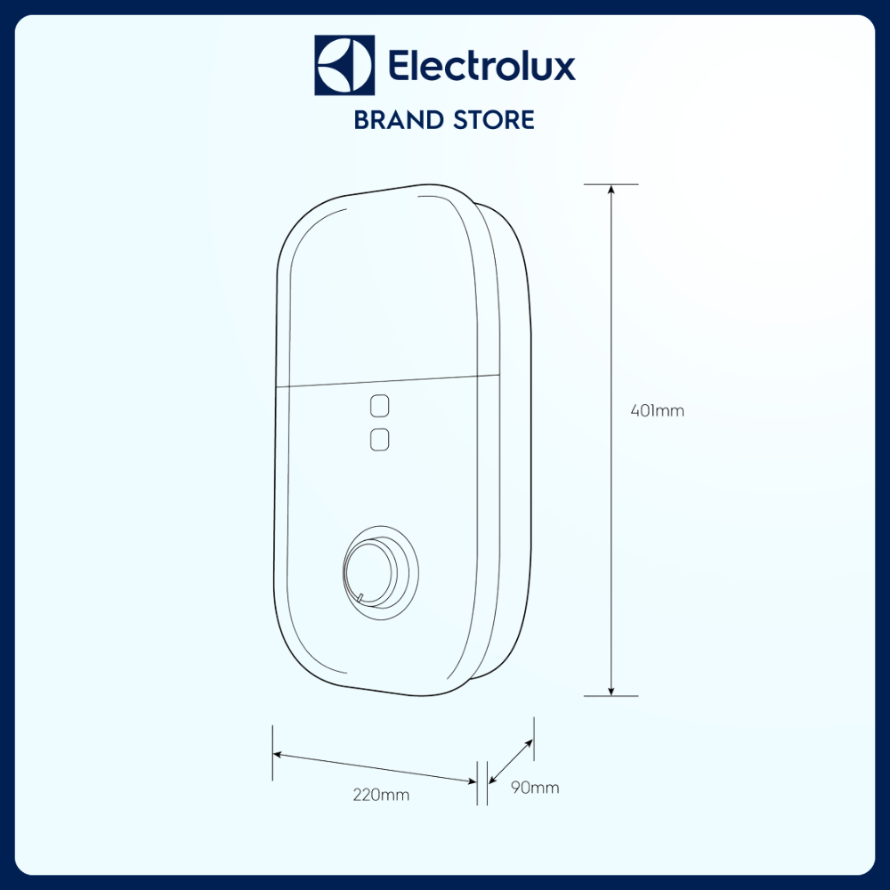 Máy nước nóng trực tiếp electrolux ComfortFlow™ 500 4.5kW - EWE451KB-DWG2 -  Nhiệt độ nước luôn ổn định gấp 2 lần, vòi sen 5 chế độ phun [Hàng chính hãng]