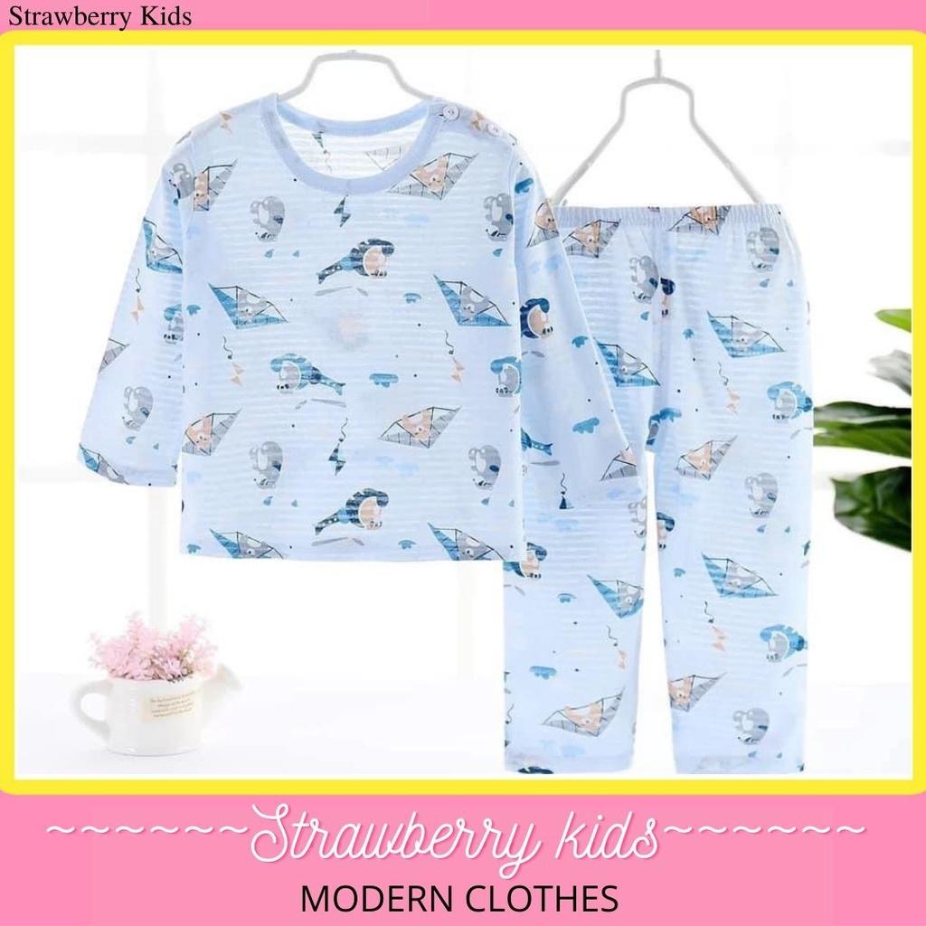 Bộ Dài Tay Cho Bé Trai từ 10-25kg Cotton Tre Quảng Châu Loại 1