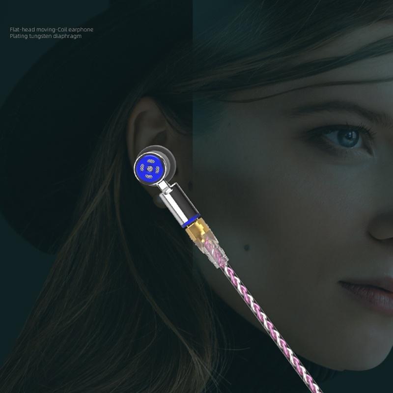 Tai Nghe Nhét Tai Senfer Kp616 Bằng Kim Loại Nano Đường Kính 5mm Có Dây Cáp Tháo Rời