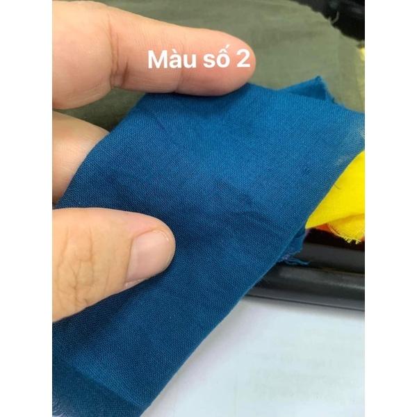 VẢI THÔ THÊU XANH CỔ VỊT ĐẬM