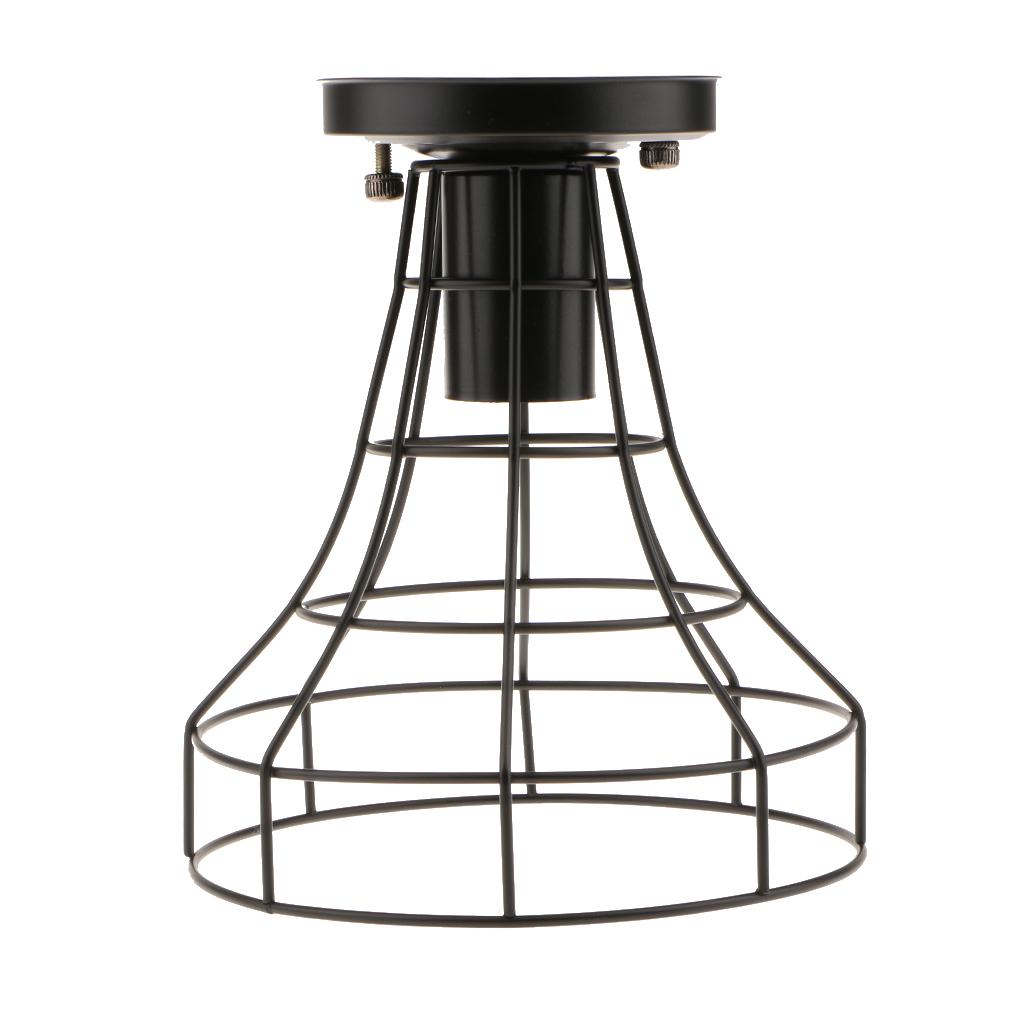 Edison Iron Vintage Hanging Ceiling Light Fitting Lamp Bulb Cage Cafe Lampshade