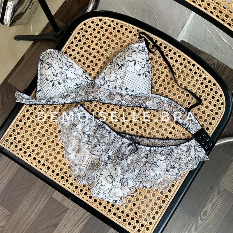 Lace Set | Bộ ren chun viền không gọng, quần nửa