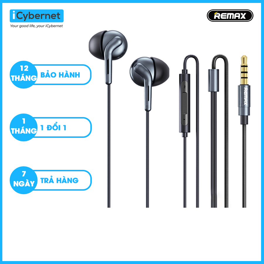 Tai nghe HiFi Headphone có dây siêu nhẹ Remax RM-595 [Hàng chính hãng] 