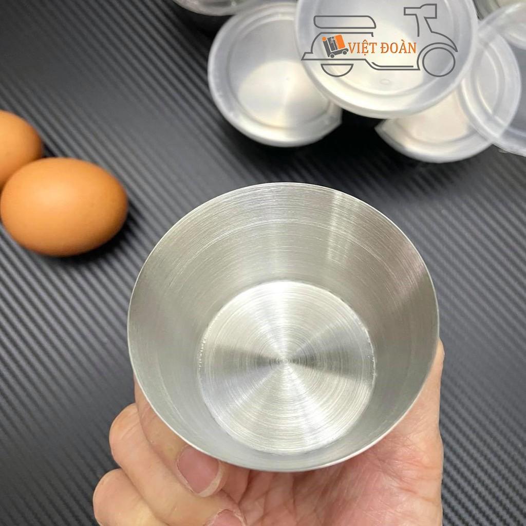 Khuôn Bánh FLAN, BÁNH CUPCAKE, RAU CÂU, PUDDING Inox cao cấp, sáng bóng KHÔNG RỈ - Combo 10 khuôn 7x4 cm