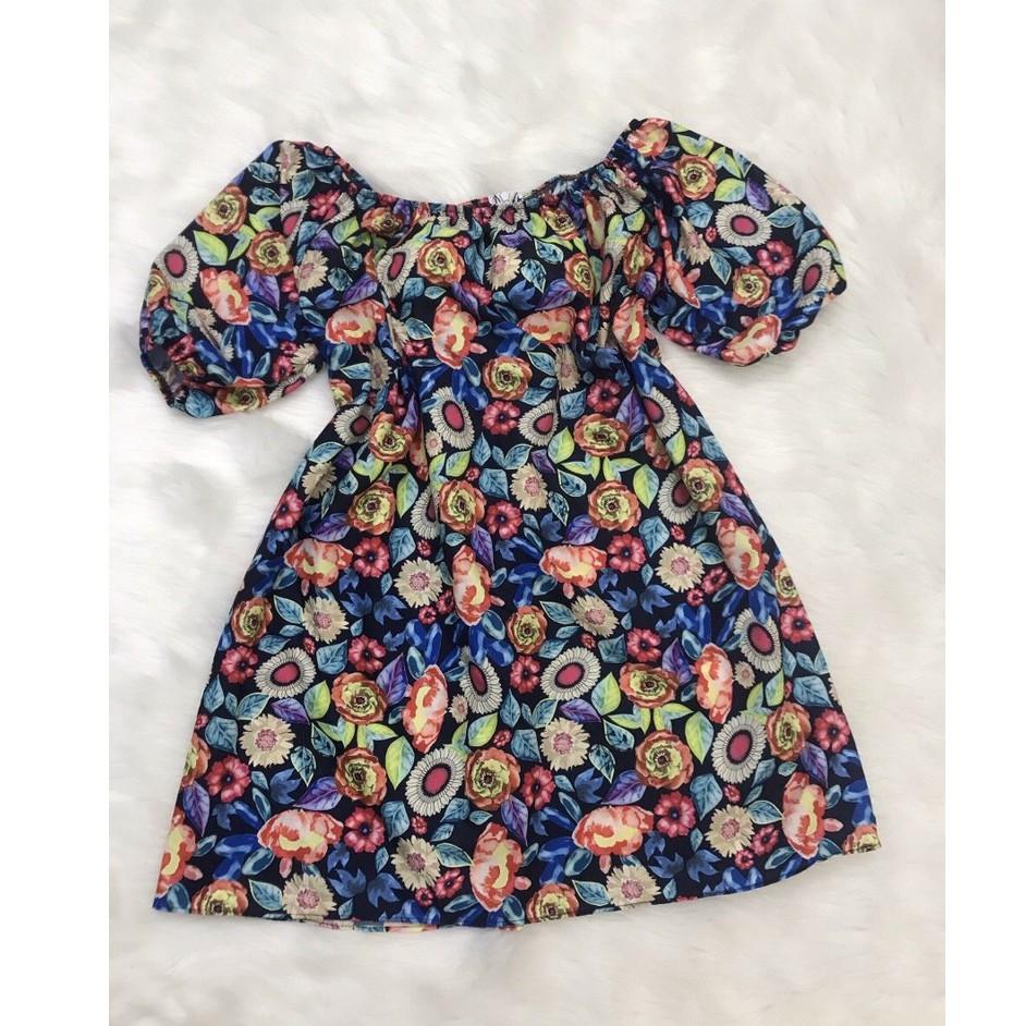 Đầm hoa lụa babydoll cúp ngực siêu yêu