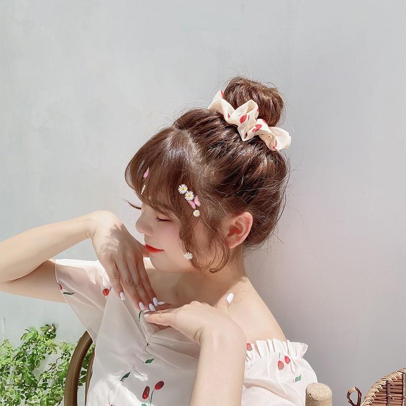 Dây buộc tóc Scrunchies trái tim EAFIT004