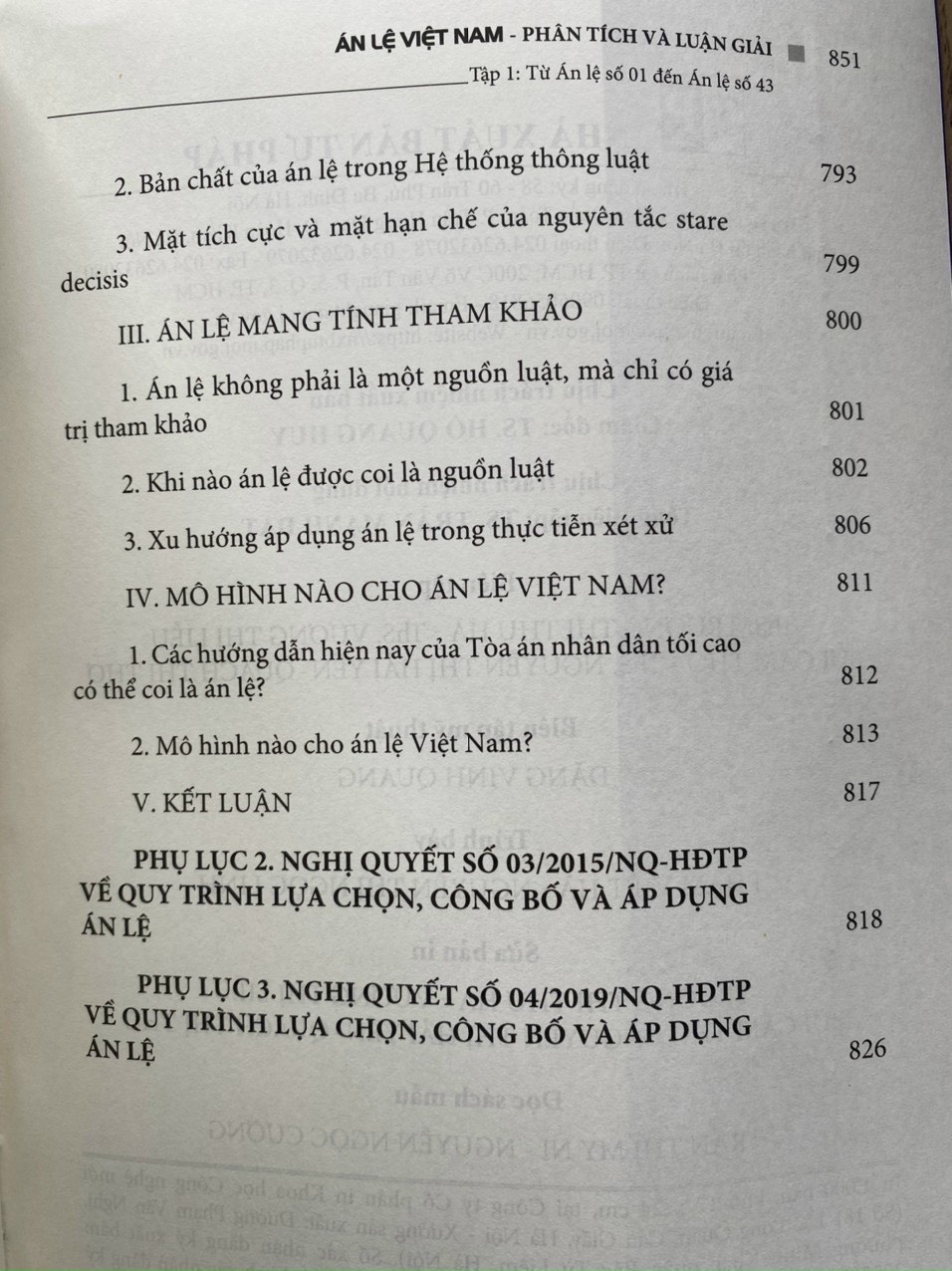 Án Lệ Việt Nam- Phân Tích và Luận Giải tập 1: Từ án lệ số 1 đến án lệ số 43