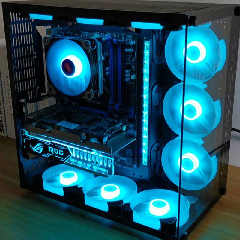 Bộ điều khiển quạt tản nhiệt có đèn LED RGB thay đổi màu sắc cho máy tính 12cm