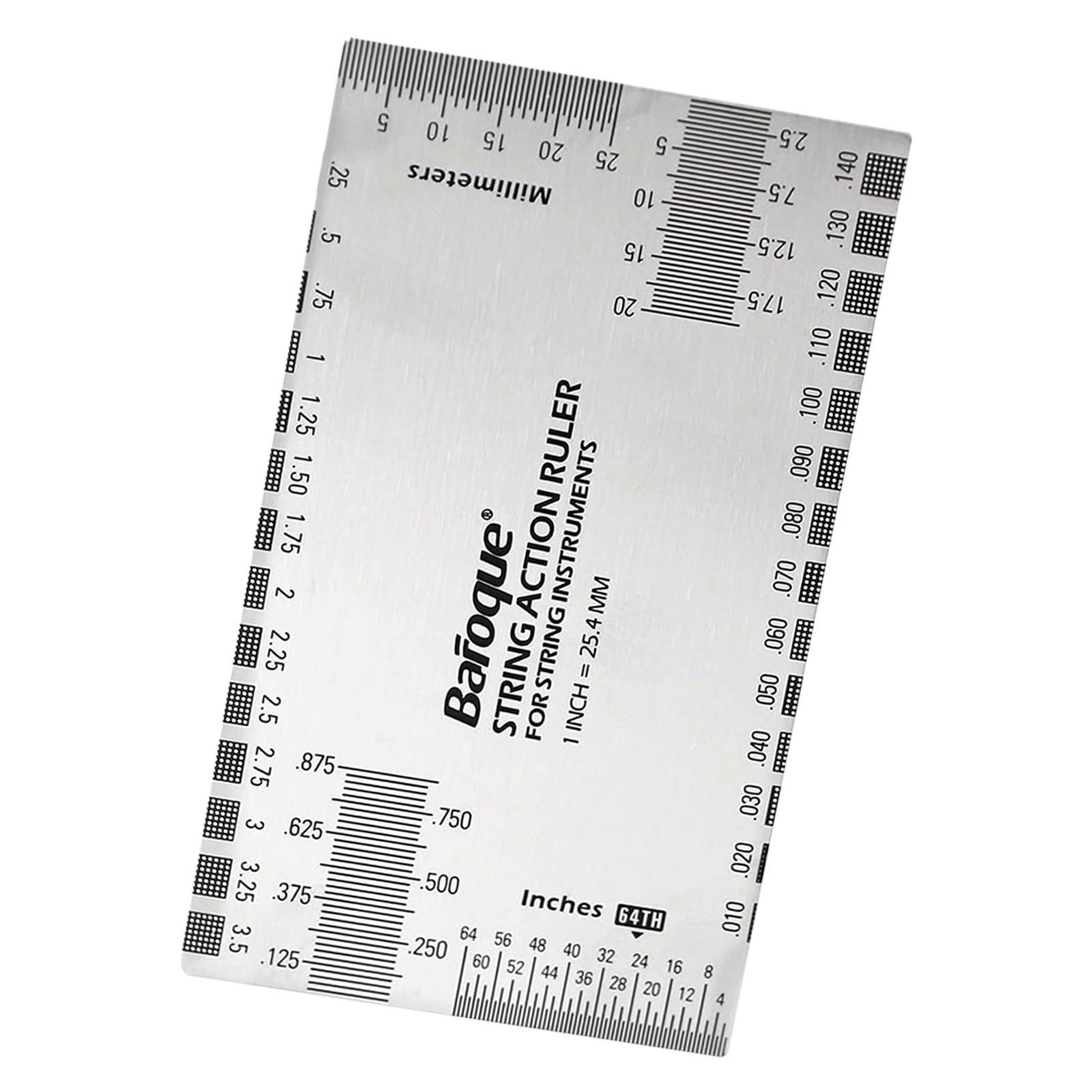String Action Ruler Gauge Tool Guitar Luthier Tool for Banjo Acoustic Guitar