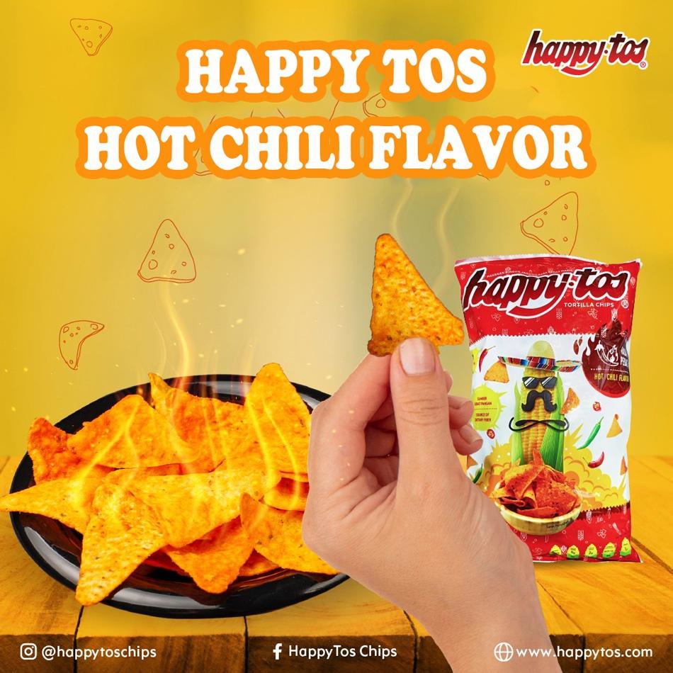 Snack Bắp Ăn Liền Happy Tos Bắp Vị Cay Ngọt Gói 140g - Nhập Khẩu Indonesia