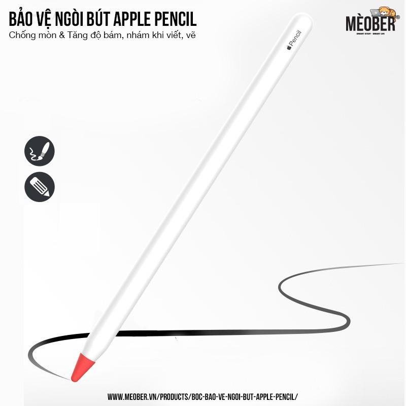 Bọc bảo vệ cho ngòi bút Apple Pencil thế hệ 1 và 2, chống mòn, chống trượt, silicon cao cấp