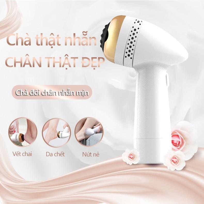 Máy chà máy tẩy da chết chân vết chai da khô toàn tự động kèm chức năng hút bụi da chết