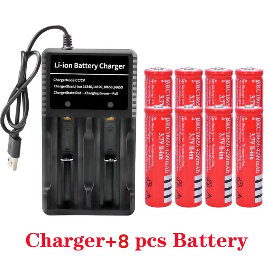 2-10 Chiếc Mới 100% Chính Hãng Pin Sạc 18650 18650 4200 MAh 3.7 V Cho Đèn Pin LED Đèn Pin + Sạc USB Điện Áp Danh Định: 3.7V
