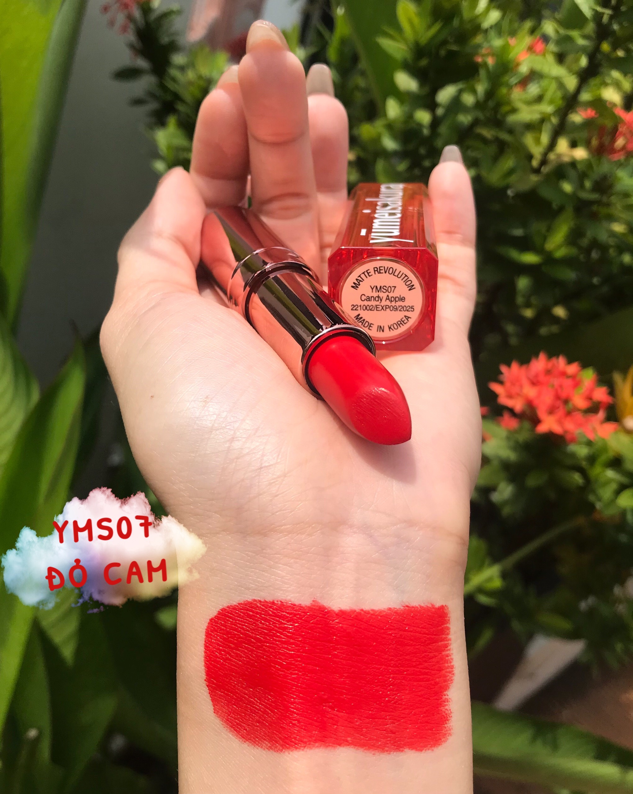 Son Thỏi Lì Mịn Chotto Matte Yumeisakura Đỏ Cam Candy Apple Lipstick YMS07 3.5g