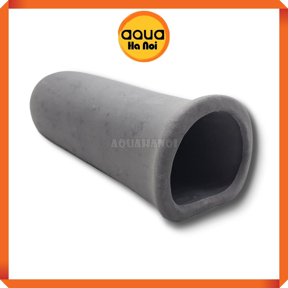 Đồ chơi tép cảnh bằng gốm - Hang trú ẩn miệng tròn - màu đen - Trang trí hồ cá tép cảnh, giúp tép trú ẩn, xả stress