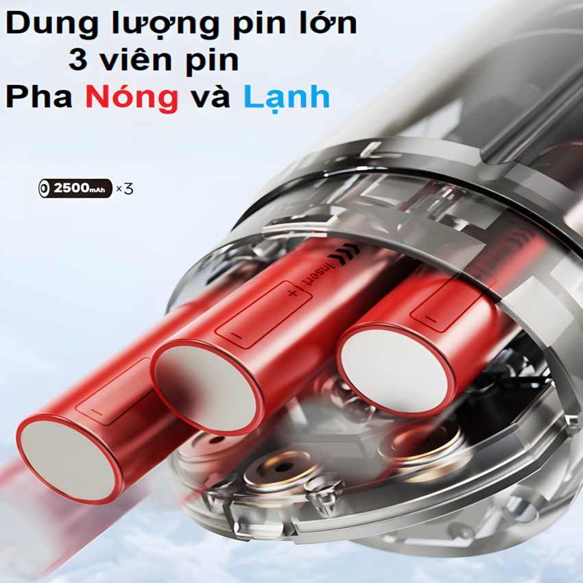 Máy pha cà phê cầm tay chuyên nghiệp Espresso 3 trong 1, dùng pin có thể pha cả nóng và lạnh thương hiệu Mỹ cao cấp HiBREW H4C - Hàng Nhập Khẩu