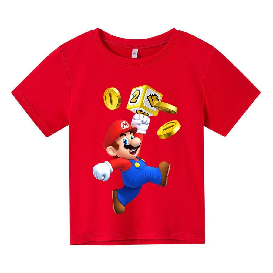 Áo thun trẻ em mario money Có size người lớn, King Cotton