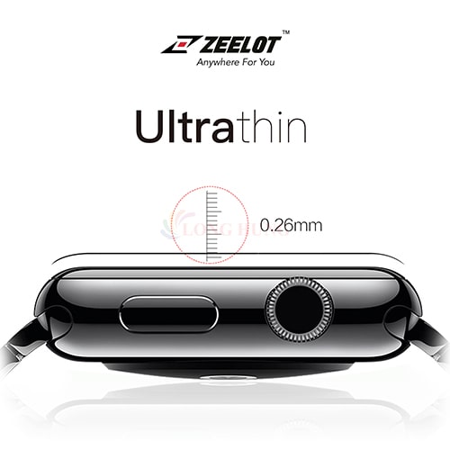 Dán màn hình cường lực Full viền chống vân tay Zeelot Apple Watch 38/40/42/44mm - Hàng chính hãng