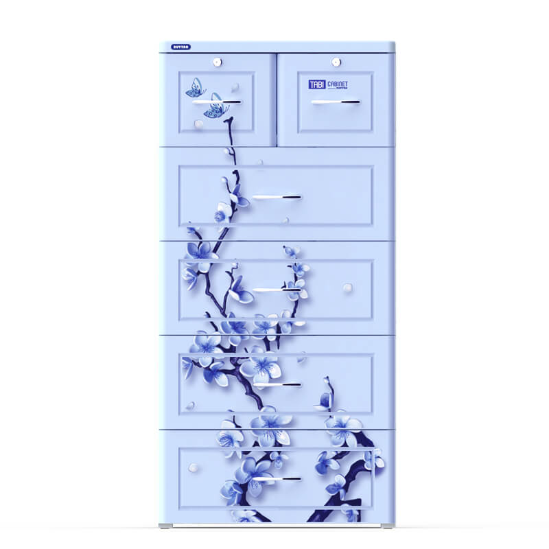 CÓ SẴN – GIAO SIÊU TỐC – ĐÃ LẮP RÁP HOÀN THIỆN Tủ nhựa cao cấp Duy Tân TABI 5 Tầng – Giao đúng Màu đã Chọn – Hoa văn ngẫu nhiên theo các hình đã đăng – Xanh Dương – Chưa Lắp – Tiêu Chuẩn