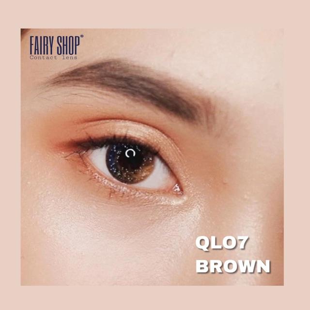 Kính Áp Tròng Qlo7 Brown 14.0mm - Kính Áp Tròng FAIRY SHOP CONTACT LENS