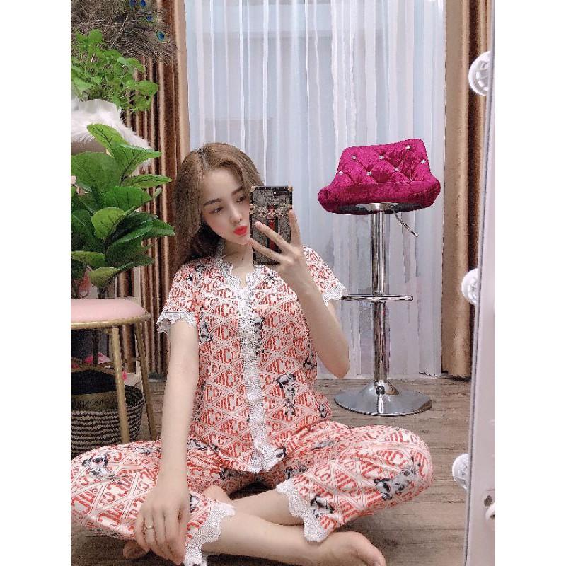 ĐỒ BỘ NỮ PIJAMA LỤA SATIN PHỐI REN CAO CẤP