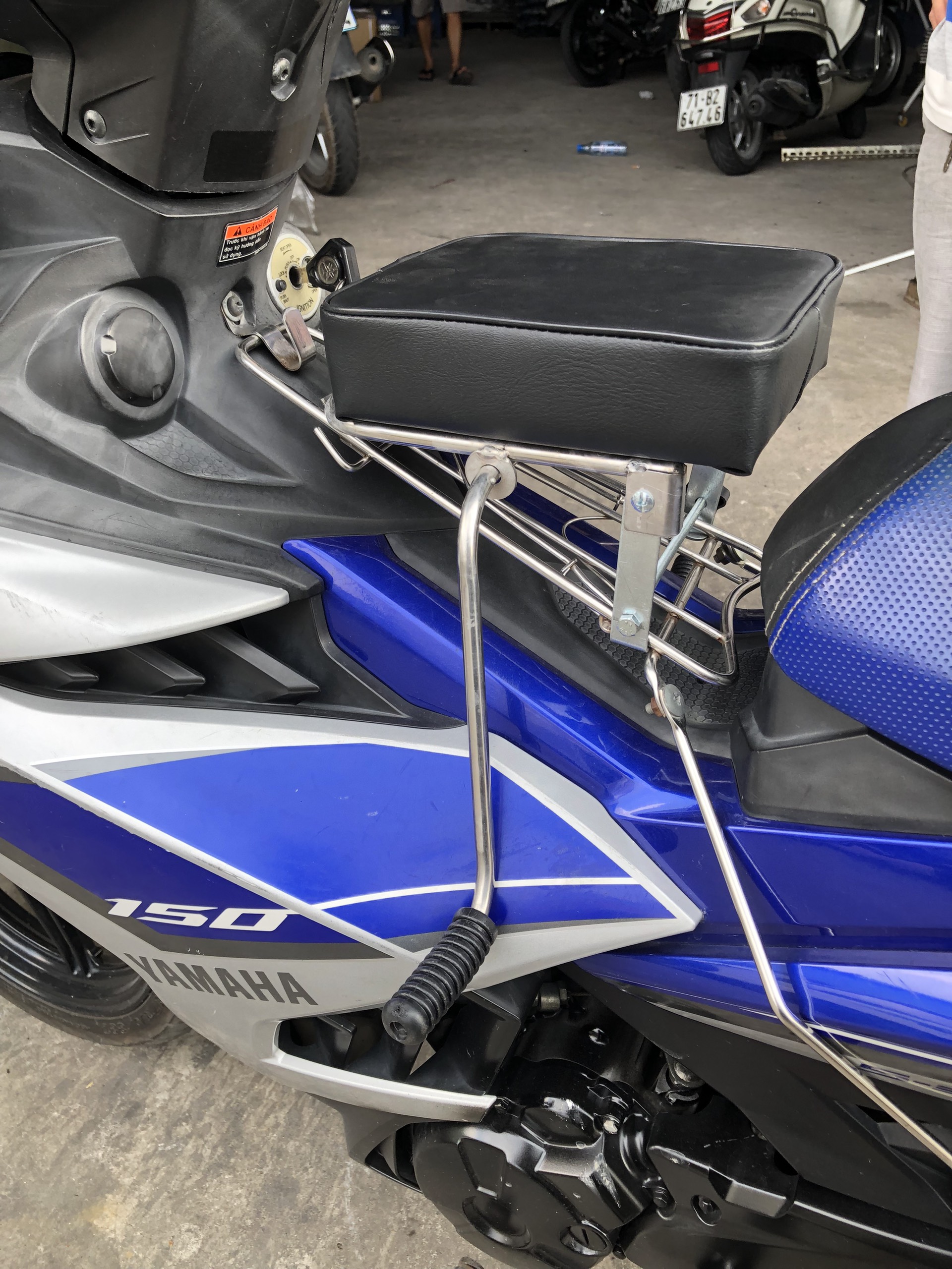 Ghế ngồi xe Exciter nhỏ , gọn cho bé , GHẾ ĐÔN SỐ INOX XE EXCITER